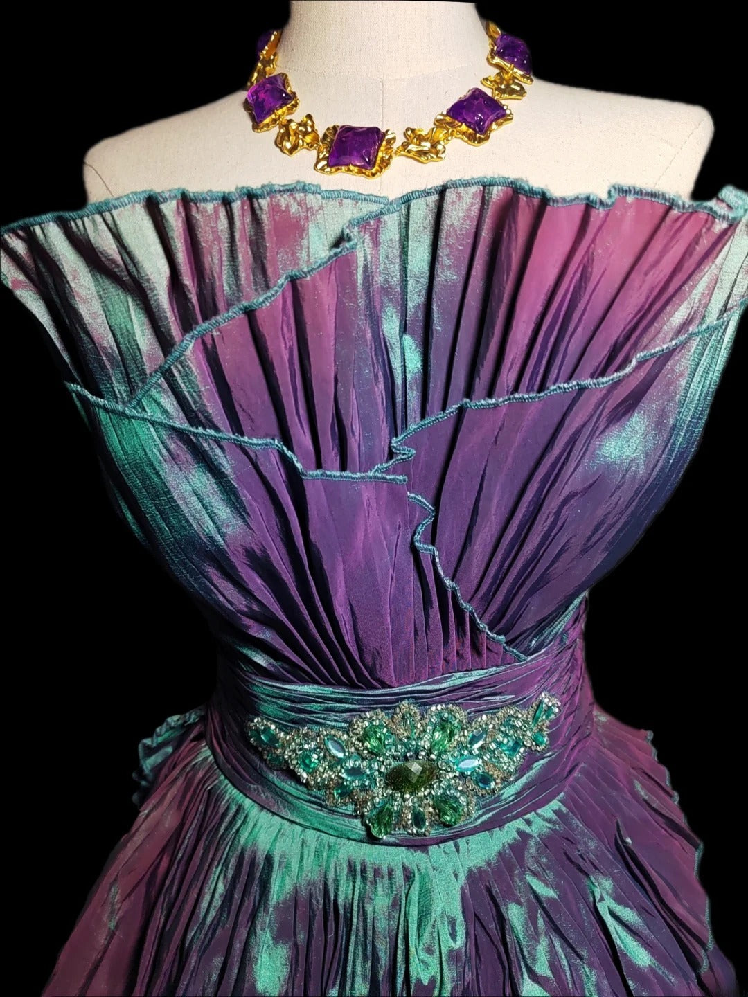Robe de bal vintage sans bretelles en taffetas couleur raisin, robe courte pour un 16e anniversaire, robe de soirée, robe de cocktail AS063