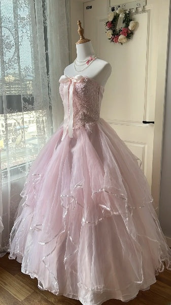 Dream Sweet 16 Dresses Long Strapless With Beading Ball Gown Sweet Sixteen Party Birthday Gown RC0438