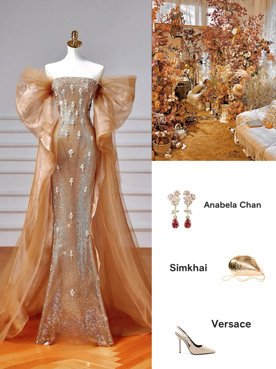 Robe de soirée sirène longue, bustier, à sequins et manches courtes perlées, ornée de perles, idéale pour un bal de promo ou un dîner. Référence : AQ099
