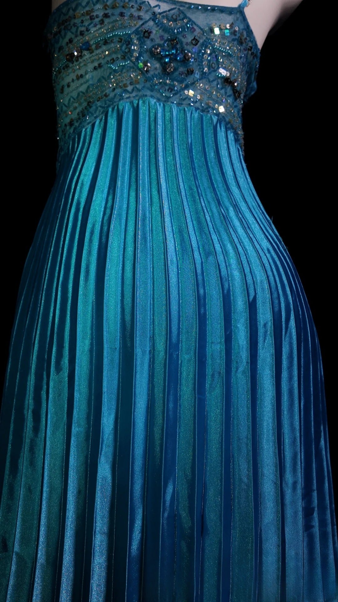Blue Prom Dress Inspo Mermaid Spaghetti Straps With Beading Satin Modest Long Formal Party Gown RB9913