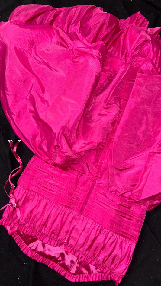 Vintage Ballkleid Trägerlos Hot Pink Abschluss Mini Abschlussfeier Hoco Kleider Kurz Senior Geburtstag Homecoming Outfits RB3580