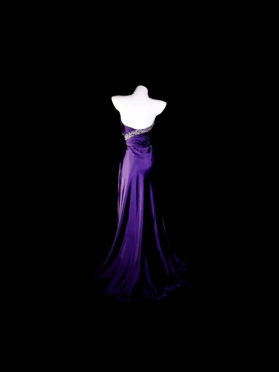 Purple Prom Dress Inspo A line Sweetheart With Beading Satin Modest Long Formal Party Gown RB9929