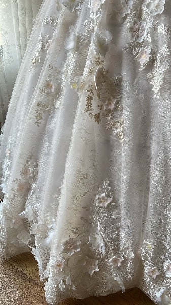 Sweet 15 Quinceanera Dress Ball Gown Scoop With Lace Appliques Short Sleeves Long 15th Birthday Gown RC0499