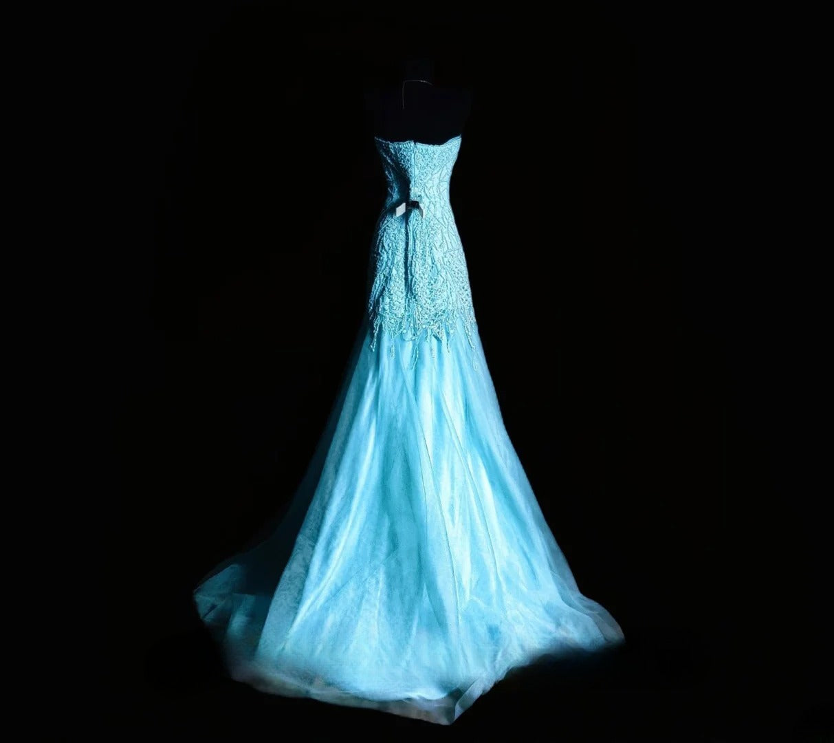 Vintage Mermaid Sweetheart Blue With Lace Prom Dress Formal Dress Party Dresses RB7121