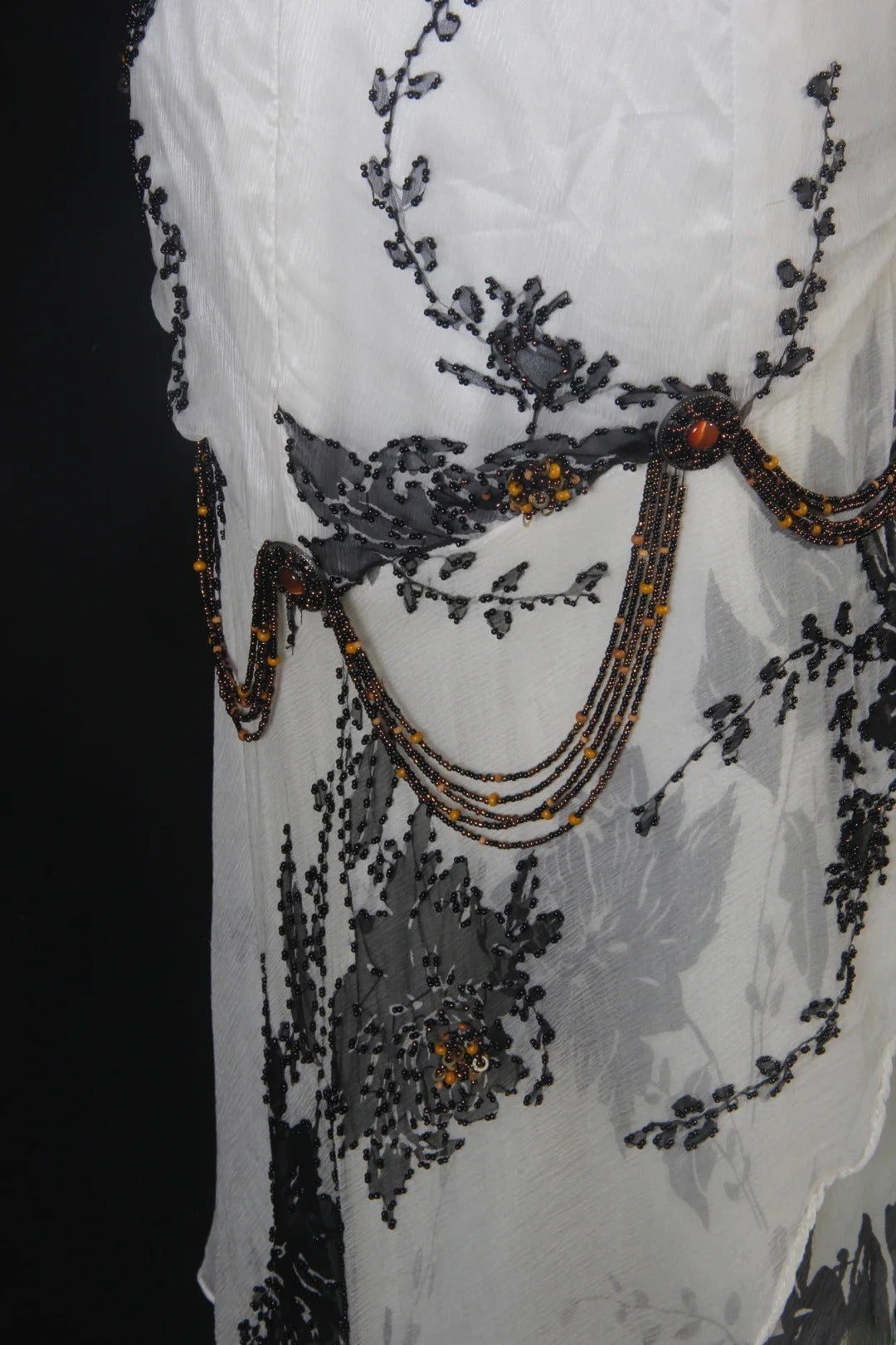 Robe de bal vintage années 1950, sirène, asymétrique, en mousseline noire, longue, AS198