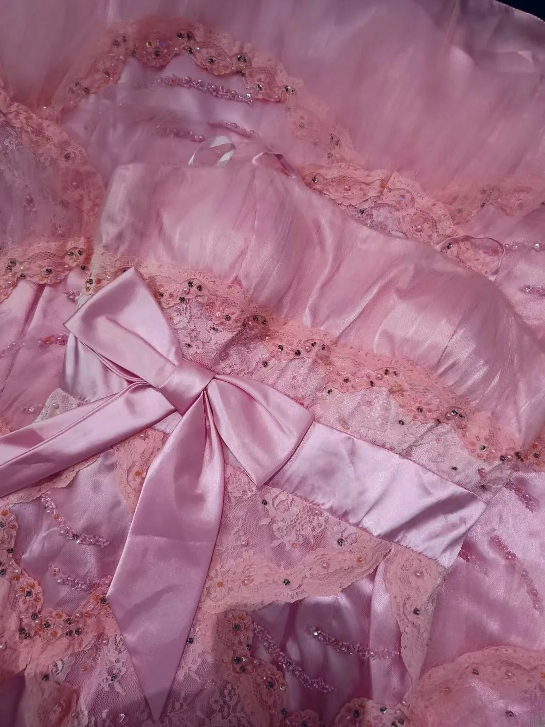 Pink Prom Dress Inspo A Line Spaghetti Straps Lace With Beading Modest Long Formal Party Gown RB9988