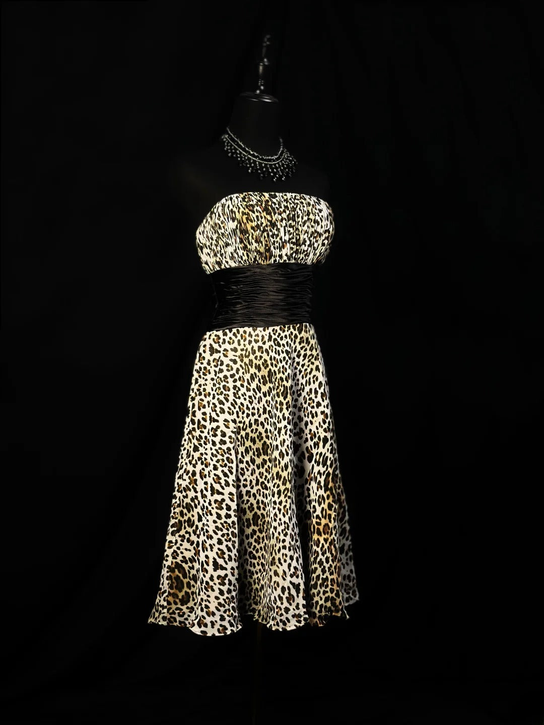 Sexy A Line Strapless Leopard print Birthday Outfits Mini Party Gown inspo Short Cocktail Hoco Dresses RB6102