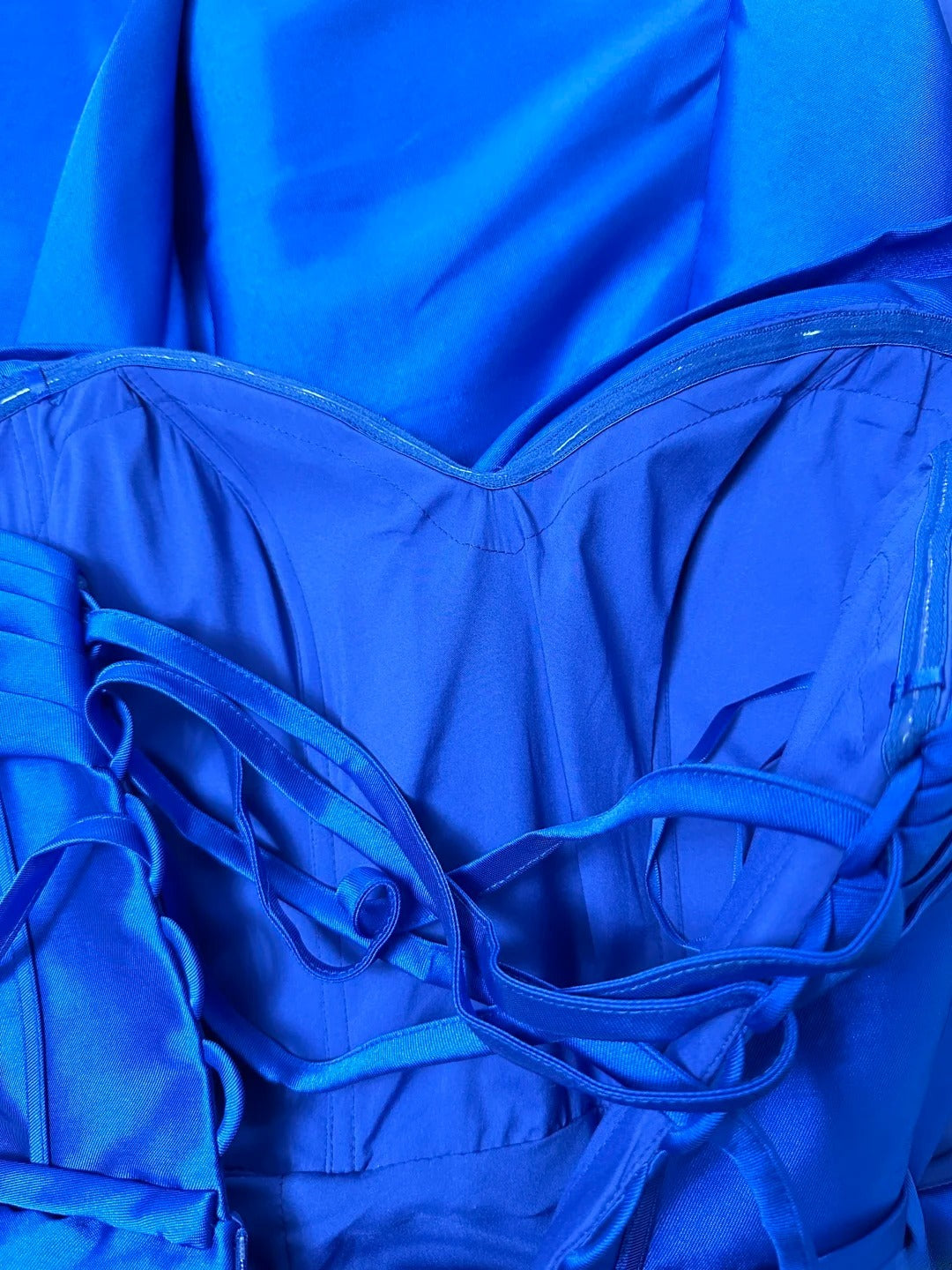 Vintage 90s Prom Dresses Sheath Off The Shoulder Royal Blue Satin With Sleeves Party Gown Formal Outfits RB6111