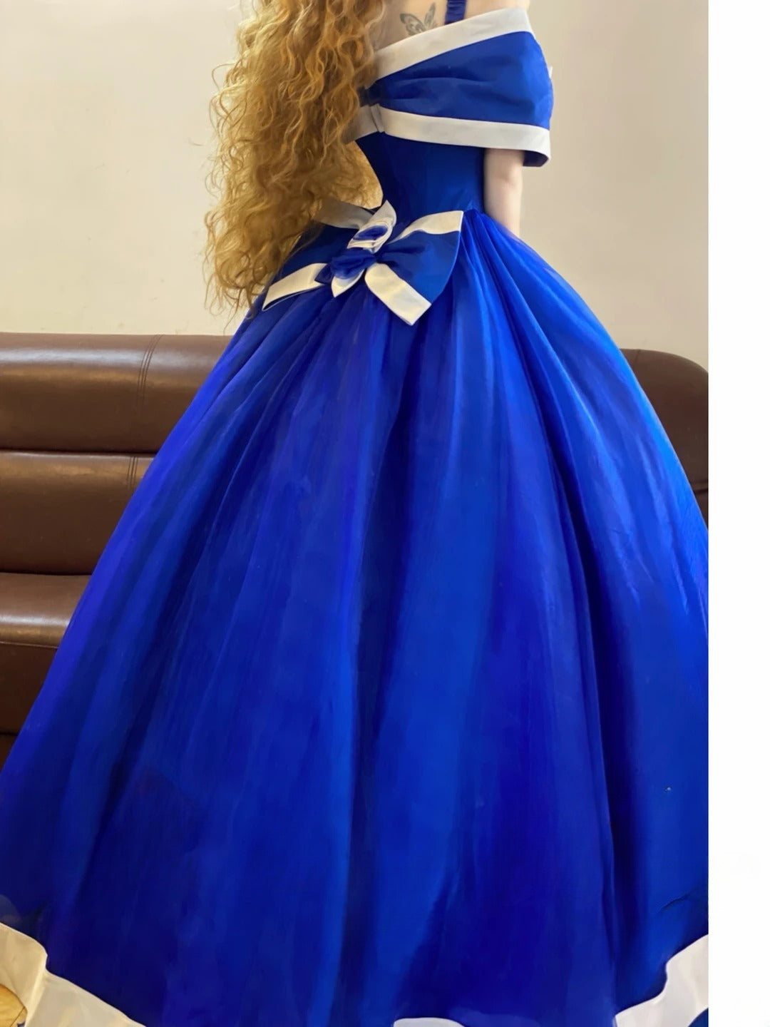 Prom Dress Elegant Ball Gown Straps Royal Blue Formal Evening Gown for Women Graduation Party RB9346