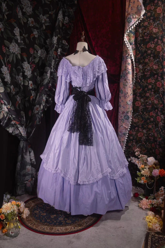 Regal Ball Gown Formal Events Scoop Lilac Lace With Sleeves Quince Dress Long Quinceanera Dresses Birthday Outfits RB8540
