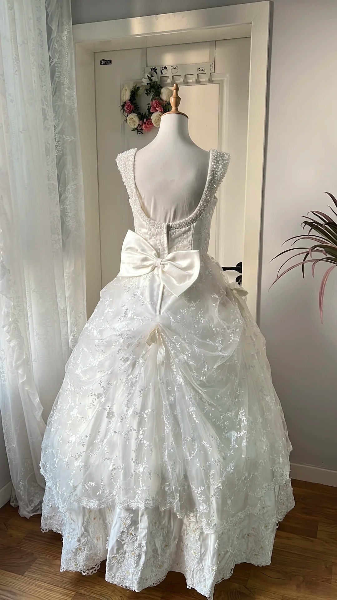Cute Sweet 16 Dress Long Square Neck White With Ruffled Ball Gown Sweet Sixteen Party Birthday Dresses RC0637