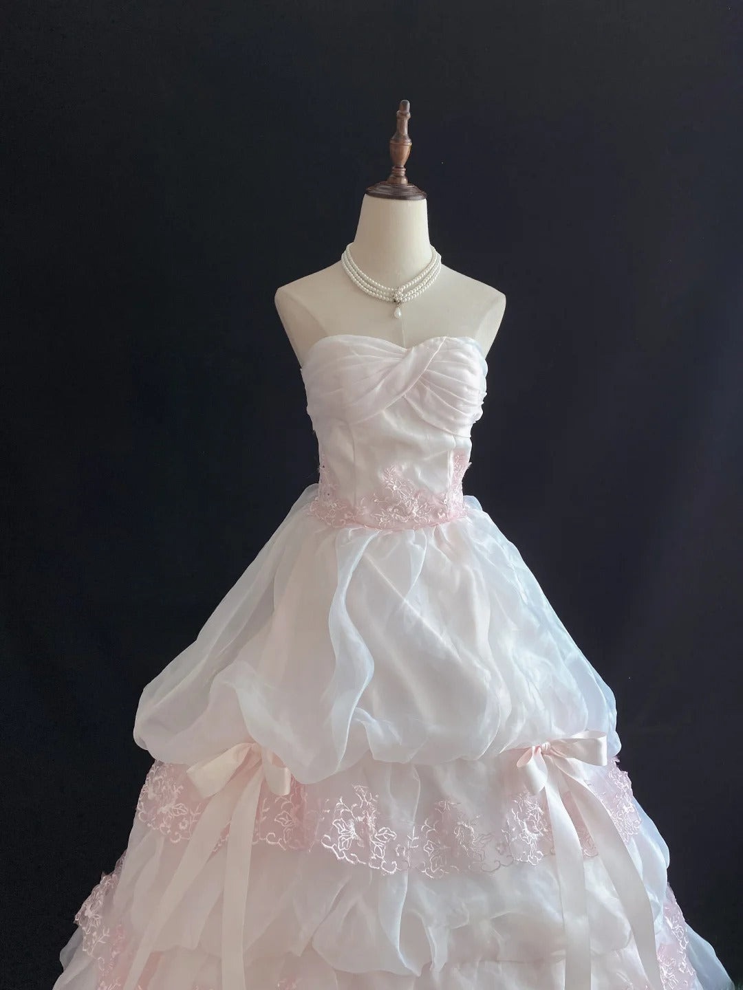 Sweet Ball Gowns Sweetheart Light Pink Poofy Long With Lace Appliqued Quince Dress inspo Quinceanera Dresses Vestidos De 16 anos RB7770