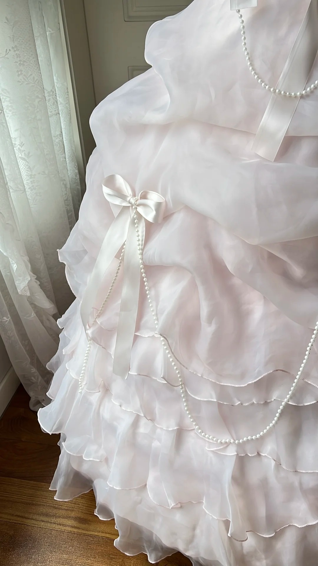 Pretty Sweet 16 Dress Long Strapless Pink With Tiered Layers Ball Gown Sweet Sixteen Party Birthday Dresses RC0652