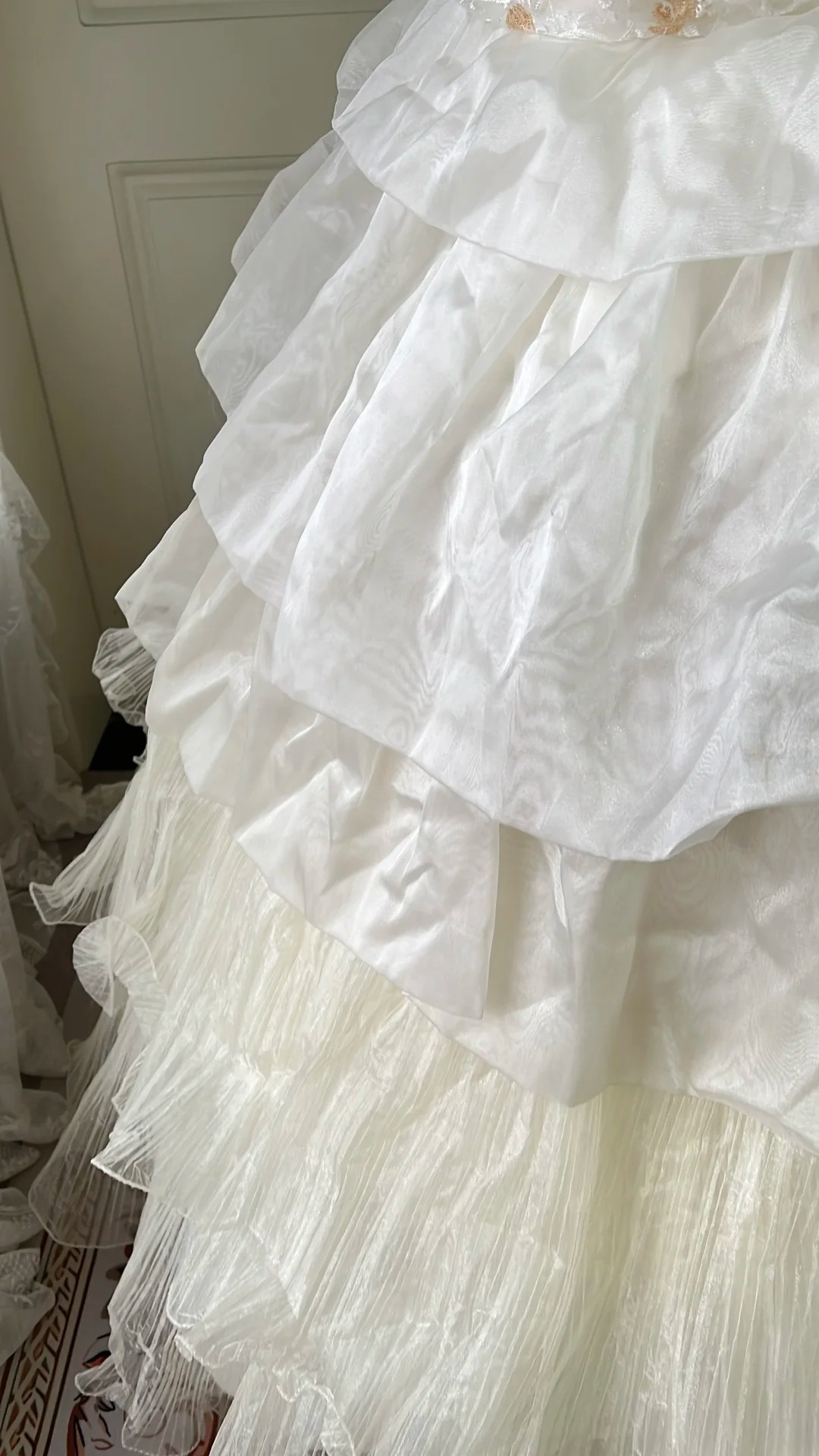 Sweet 15 Quinceanera Dress Ball Gown Strapless Light Yellow Tulle With Tiered Layers Long 16th Birthday Outfits RC0656