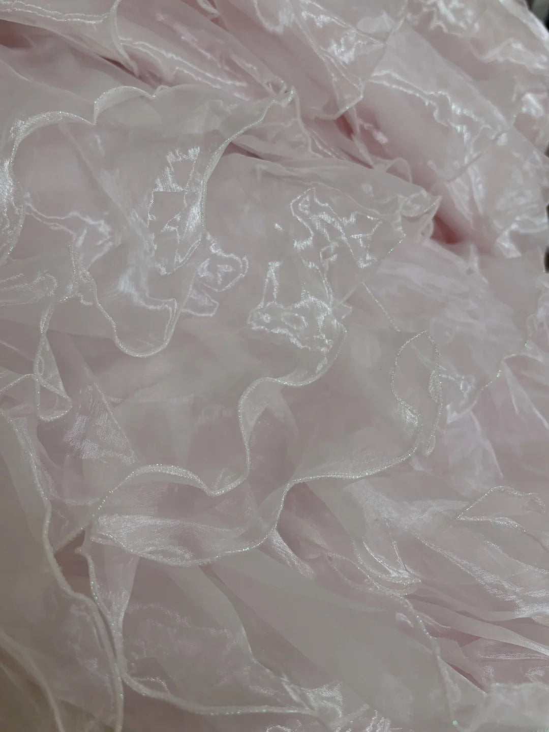 Dream Ball Gown Strapless Light Pink Lace Poofy Long With Tiered Layers Quince Dress inspo Quinceanera Dresses Sweet 15 16 Outfits RB7786