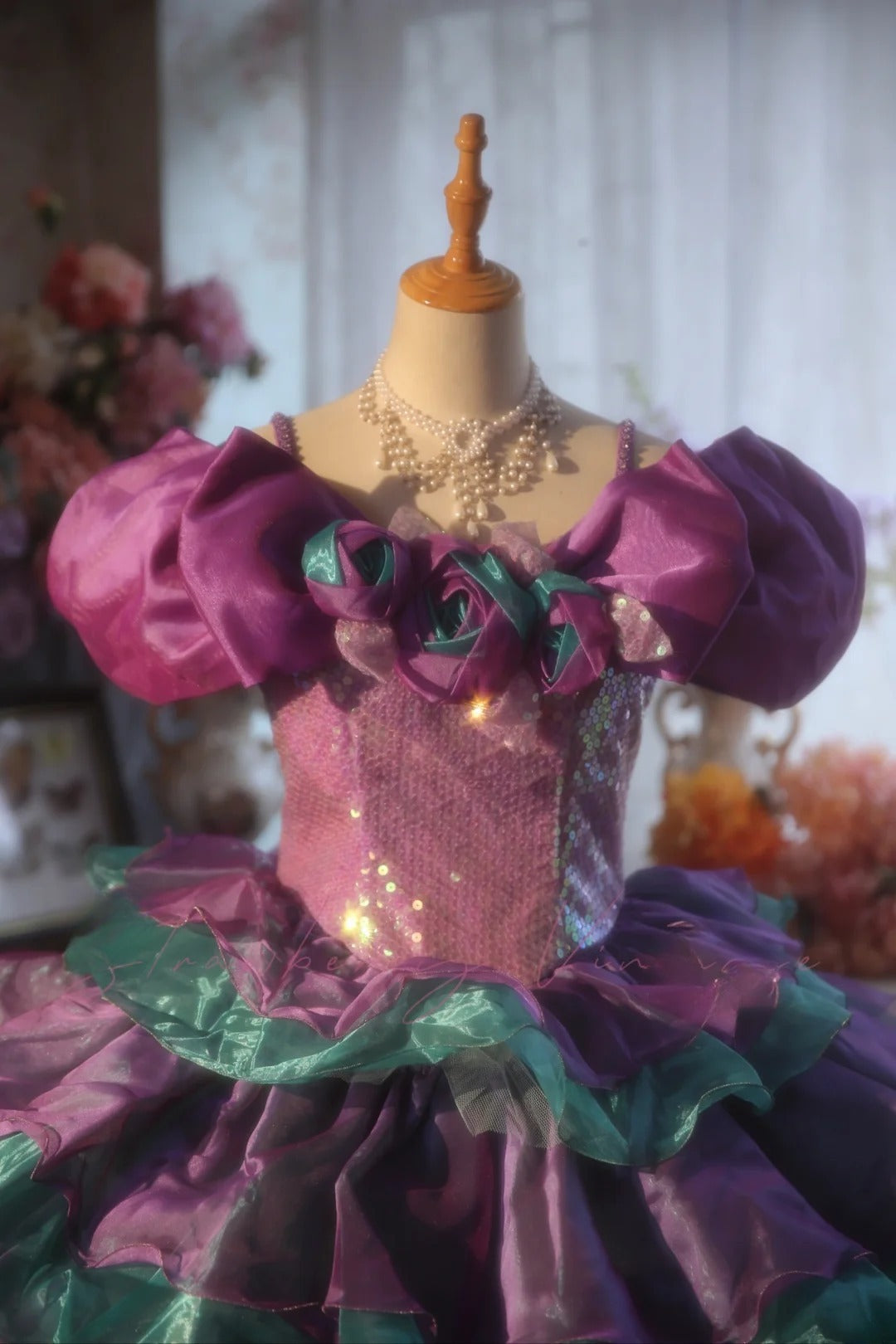 Grape Blue Sweet 16 Dress Ball Gown With Ruffled Tiered Sweet Sixteen Princess Dress RB9392