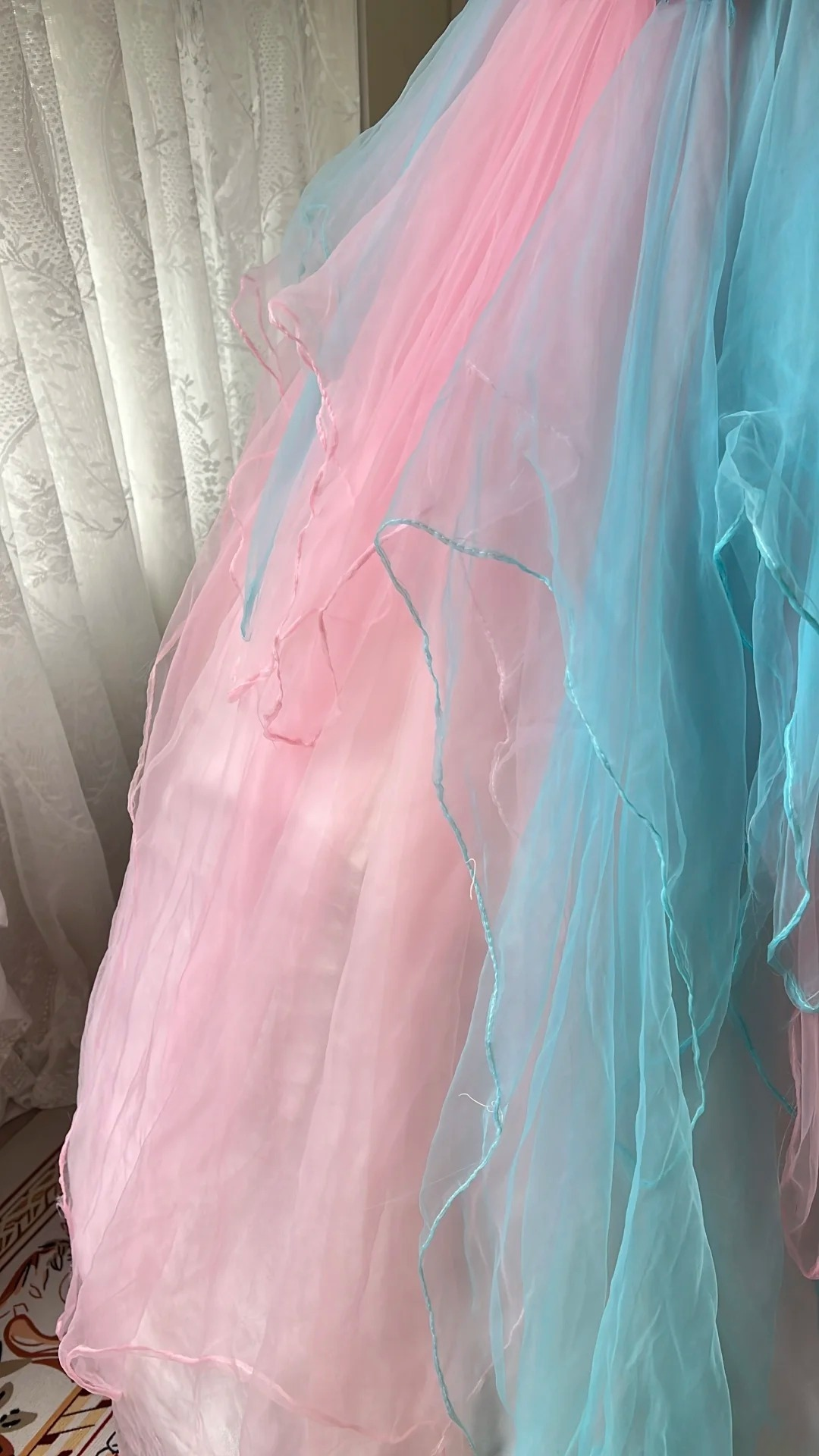 Sweet 15 Quinceanera Dress Ball Gown Halter Blue Pink Tulle With Flower Long 16th Birthday Outfits RC0673
