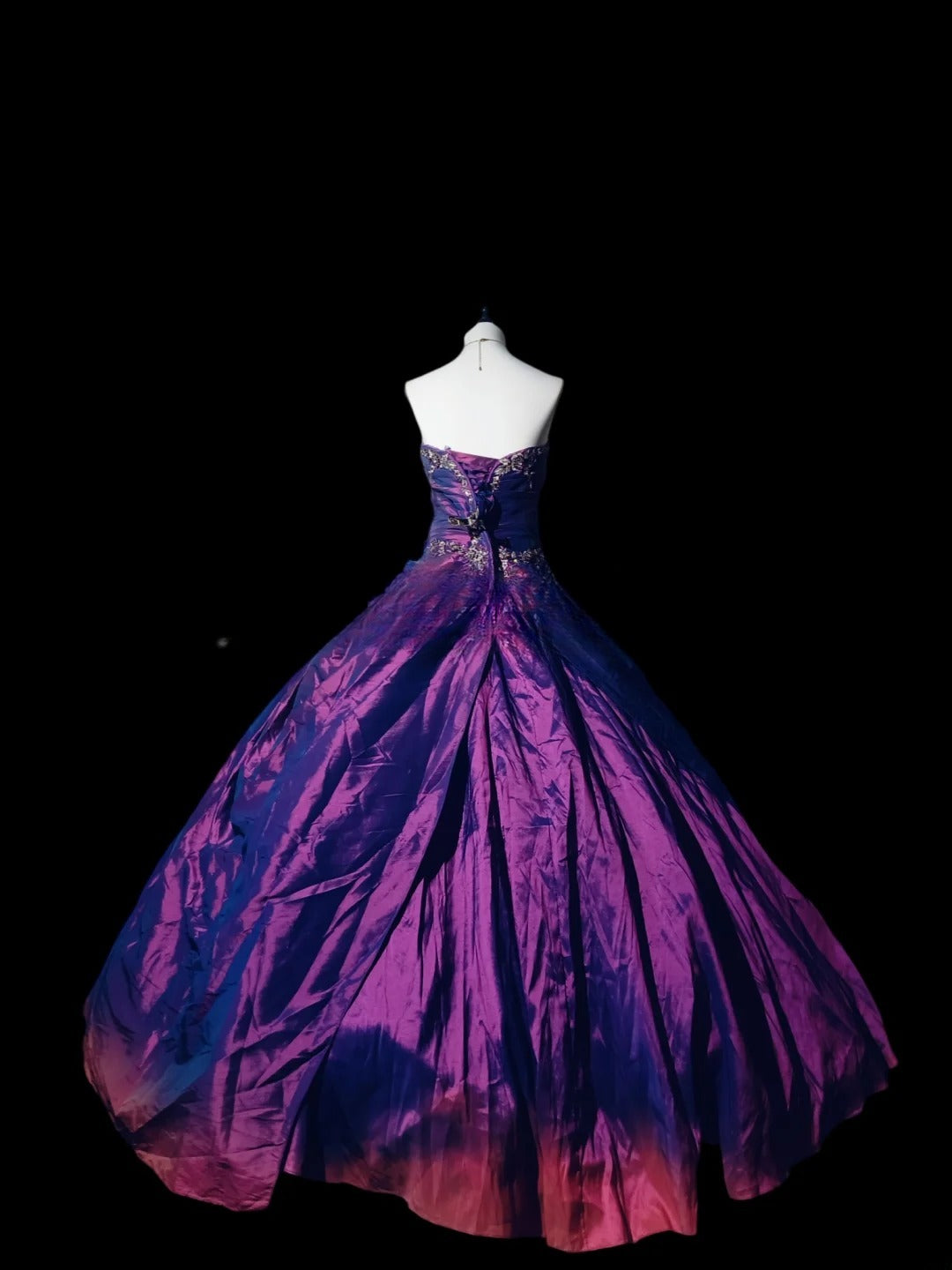 Sexy Ball Gown Strapless Gradient Colors With Appliqued Long Prom Dress Inspiration Party For Womens Formal Dresses RB8811