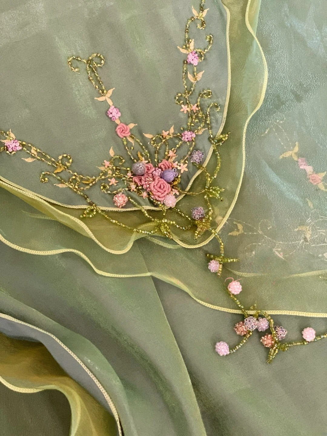 Prom Dress Elegant Ball Gown Spaghetti Straps Green With Cape Formal Evening Gown for Graduation Party RB9415