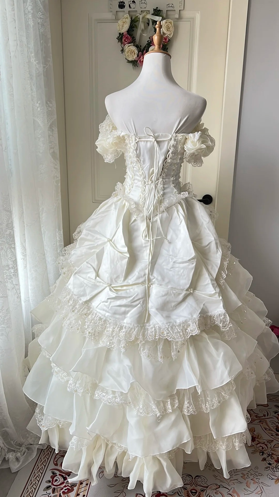 Sweet 16 Kleid Ideen Ballkleid schulterfrei mit Ärmeln gestufte Lagen Ballkleid Sweet Sixteen 16. Geburtstag Kleider RC0750