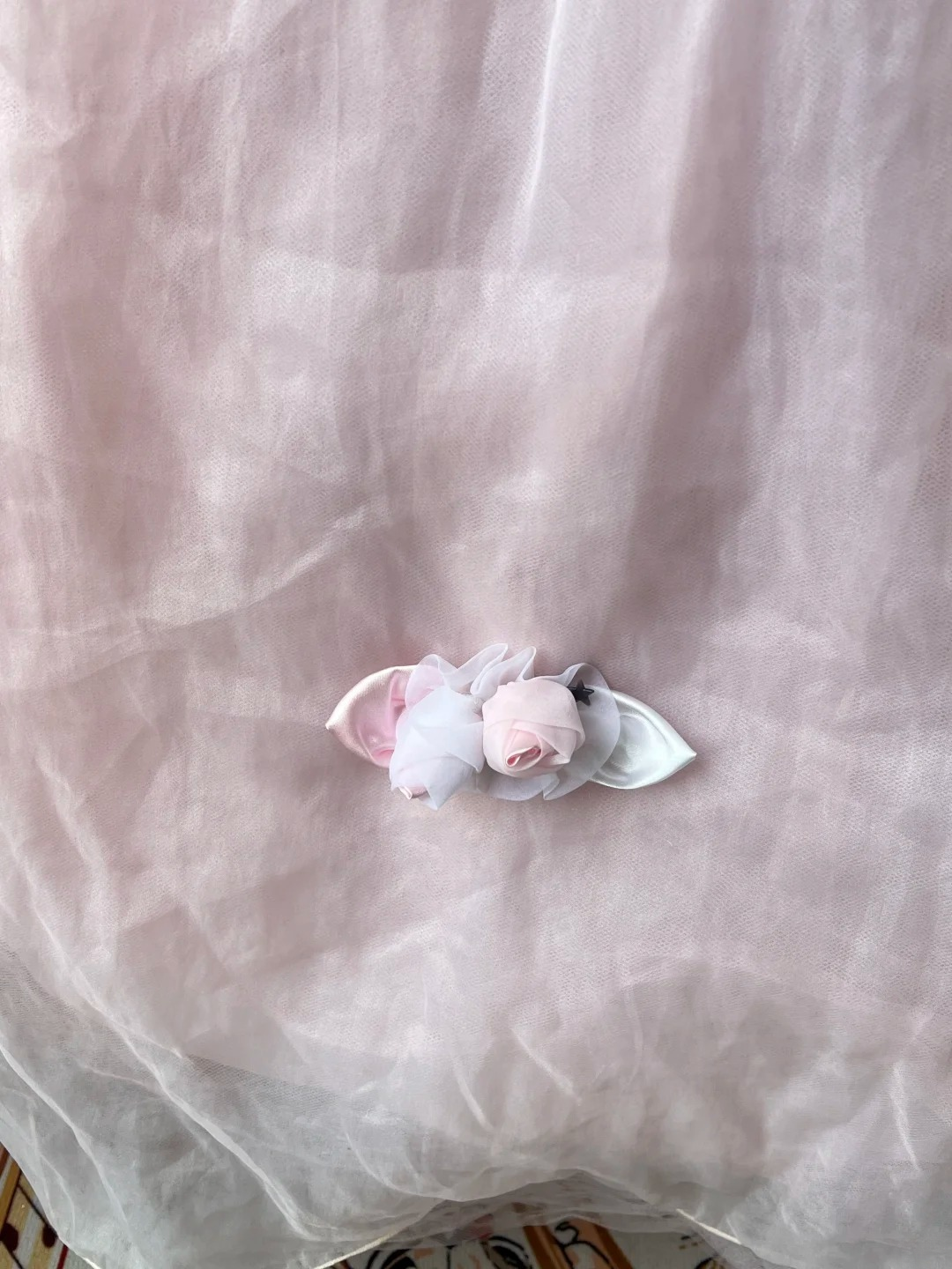 Elegante Abschlussballkleider Ballkleid Rosa mit Blumen Tüll Lang Abschlussfeier Tanz-Outfits RC0767