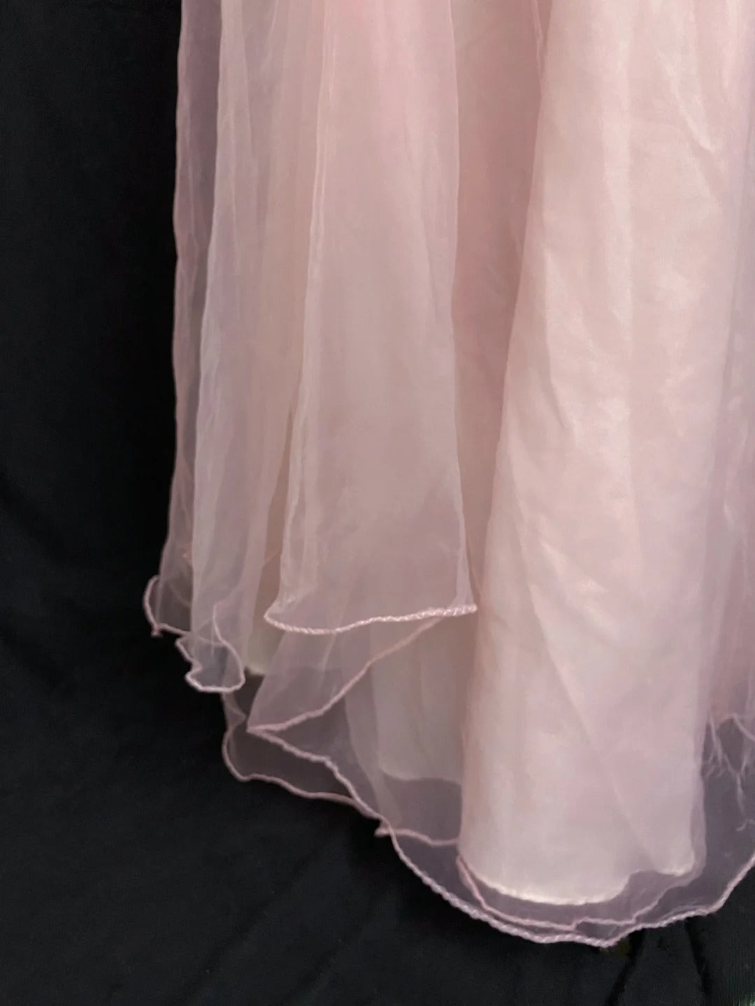 Vintage 80s A Line Spaghetti Straps Pink Tulle Long Prom Dresses Formal Outfits Evening Night Dress RB7956