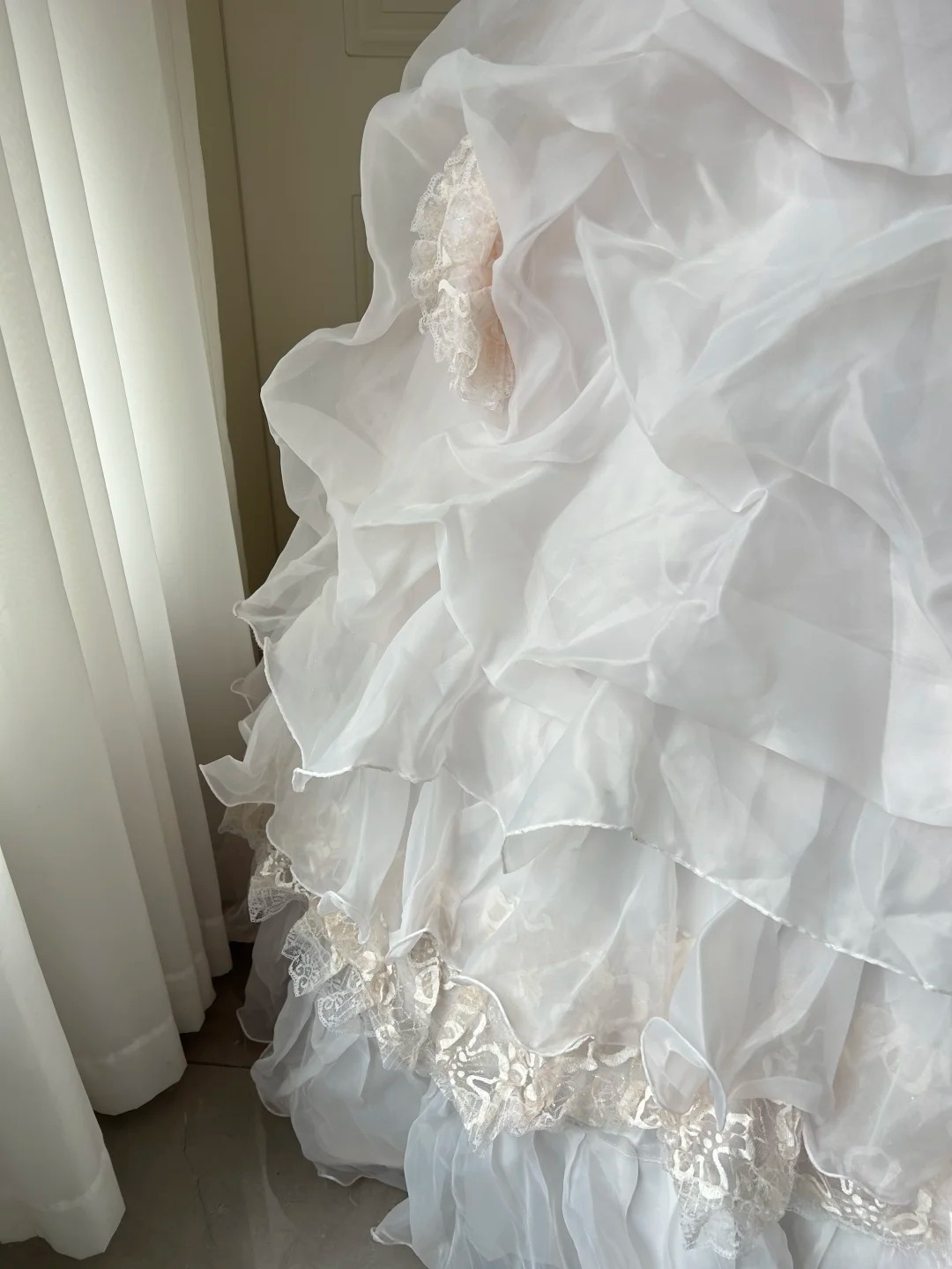 Sweet 16 Quinceanera Dress Ball Gown Off Shoulder Pink With Tiered Layers Lace 15 Birthday Party Gown RC0924