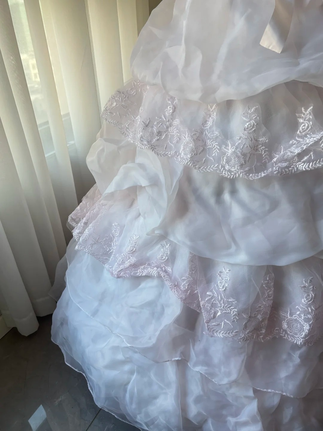 Sweet 16 Quinceanera Dress Ball Gown Sweetheart Pink With Tiered Layers Lace 16th Birthday Party Gown RC0927