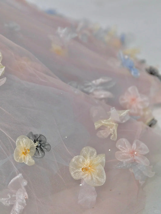Glitzerndes trägerloses Meerjungfrauen-Abendkleid in Silbergrau mit Pailletten und Blumen, langes formelles Partykleid RB6586