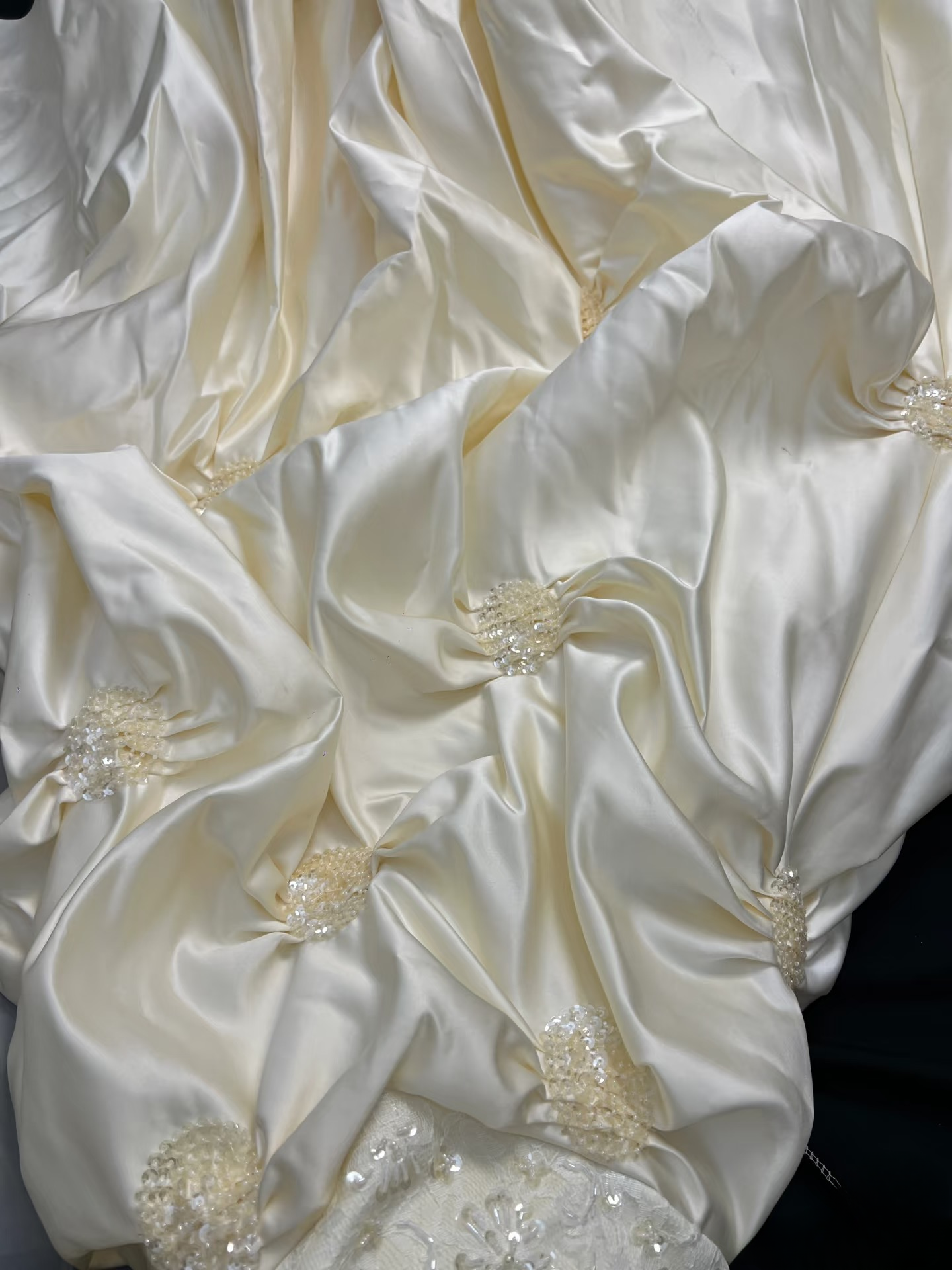 Retro Ball Gown Strapless Taffeta 80s White Long Wedding Dress Bride Gowns Wedding Dresses AU118