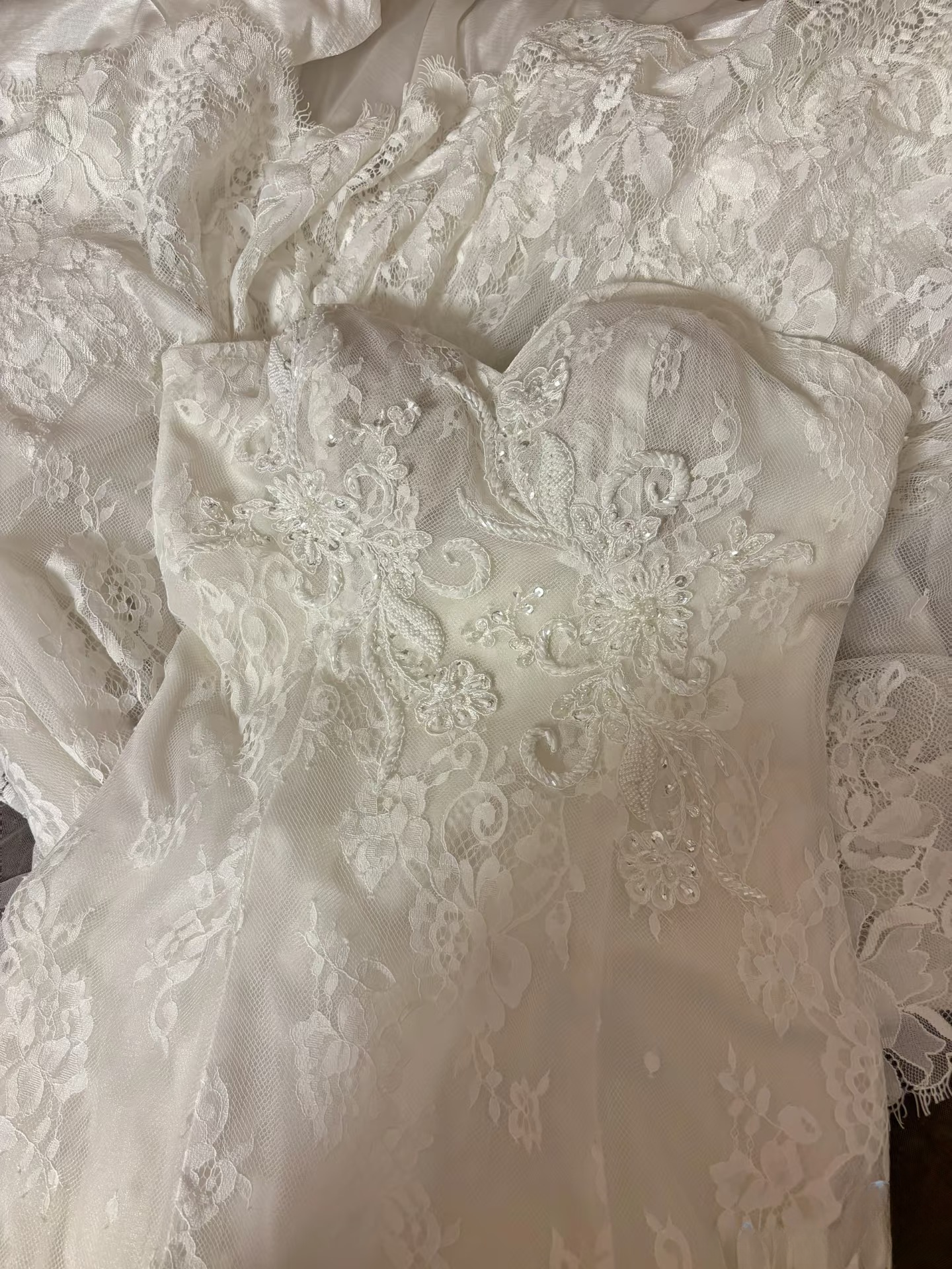 Retro Mermaid Sweetheart Lace 70s White Fitted Long Wedding Dress Bride Gown Brides Dresses AU250