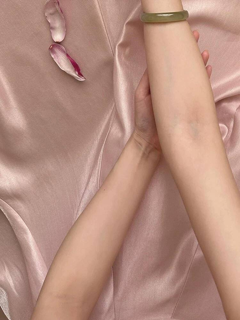 Modest A line Blush Pink Satin Long Prom Dresses Party Dress 21st Birthday Outfits Graduation Dress AU256
