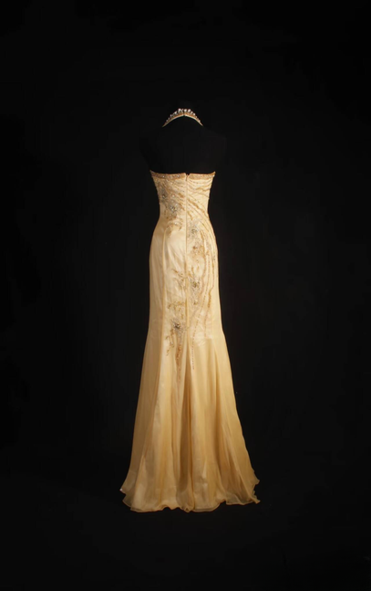 Vintage Ballkleider 1950er Retro Classy Mermaid Halfter Satin Gelb Langes Partykleid Graduation Outfit Für Frauen AU592