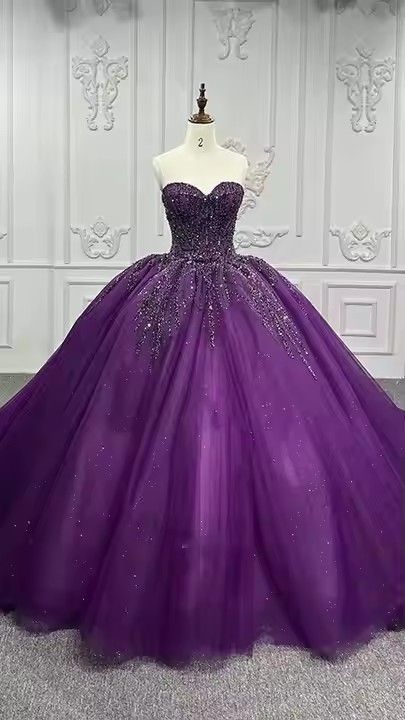 Grape Quinceanera Kleider Ballkleid Schatz Sparkly Geburtstag Prom Kleider Vestidos De 15 Anos Formale Party Lange Süße 15 16 Kleid B281