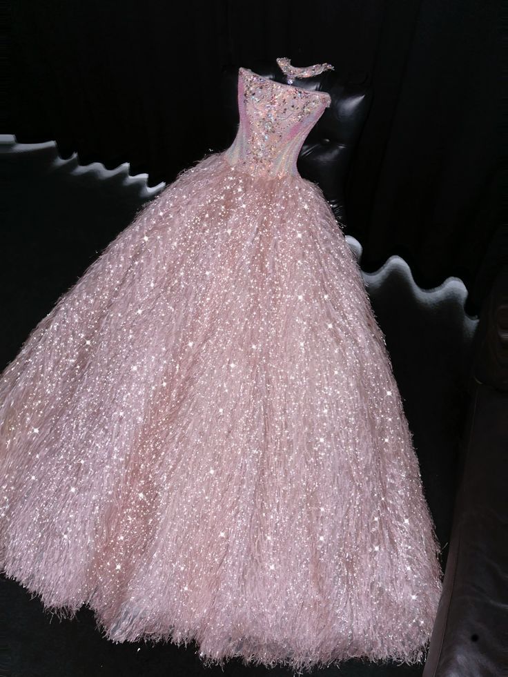Charming Ball Gown Strapless Pink Prom Dresses Inspiration Drop Waist Party Dress Princess Graduation Dress B616