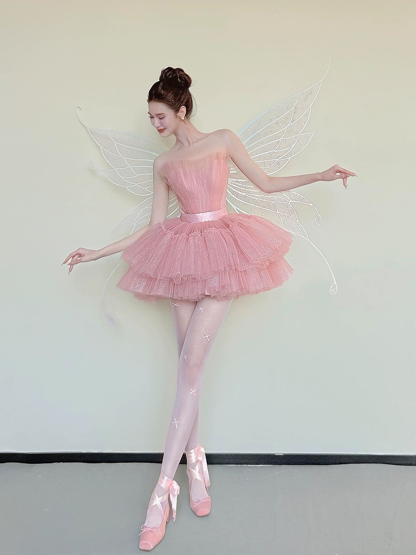 Pretty Ball Gown Strapless Pink Tulle Mini Short Cocktail Homecoming Dresses Ideas Hoco Outfits RB5258