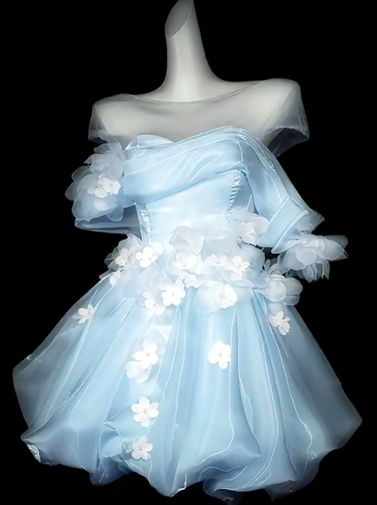 Sweet Ball Gown Off The Shoulder Short Mini Party Birthday Cocktail Homecoming Dresses N4412
