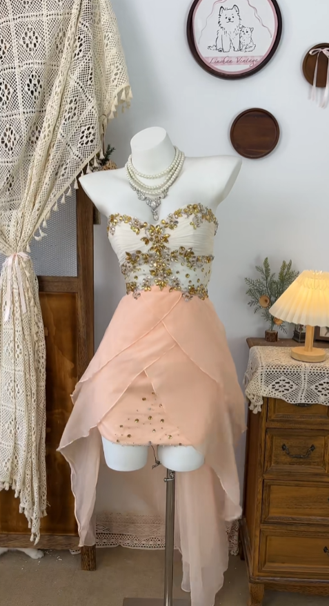 Lovely Sheath Sweetheart Blush Pink Chiffon Mini Senior Short Graduation High School Homecoming Dresses N4624