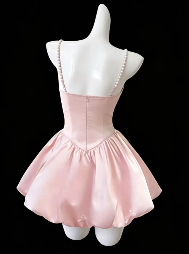 Modische Ballkleider Spaghettiträger Pink Mini Senior Short Hoco Kleider High School Homecoming Kleider N4682