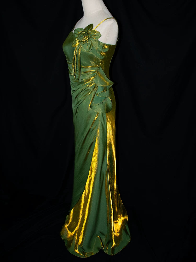Robe de bal vintage années 1950, bretelles spaghetti, bordeaux, inspiration robe de soirée longue rétro, tenue pour un 18e anniversaire AB2357