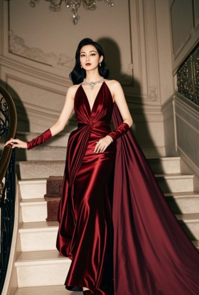 Sexy Meerjungfrau Spaghettiträger Burgunder Seidensatin Lange Ballkleider Beeindrucken 18. Geburtstag Outfits Ballkleid RB1635