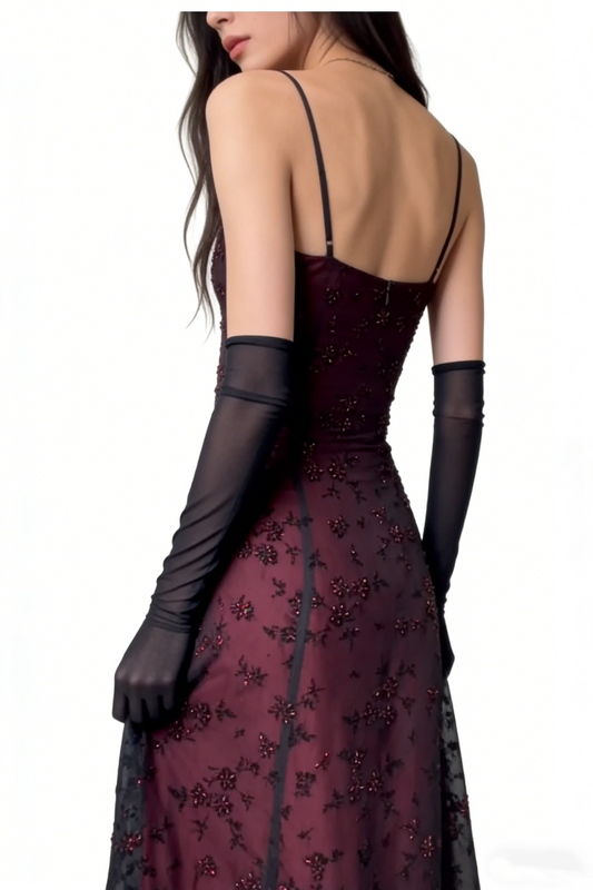 Vintage Meerjungfrau Spaghettiträger Burgunder Schwarz Lange Ballkleider Beeindrucken 18. Geburtstag Outfits Abendkleid RB1642