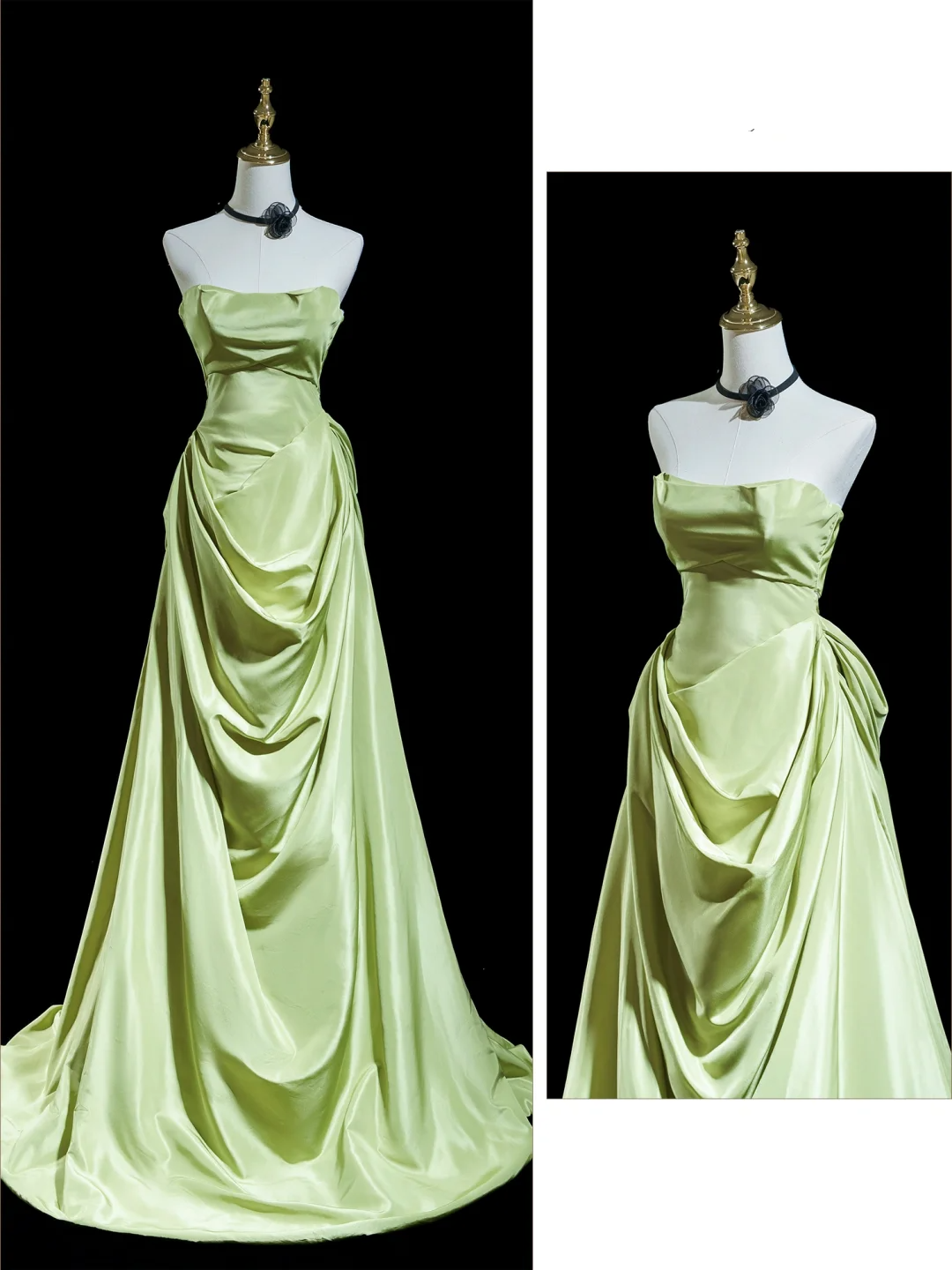 Elegante Meerjungfrau Schatz Mintgrün Satin Lange Ballkleider Beeindrucken 18. Geburtstag Outfits Ballkleid RB1847