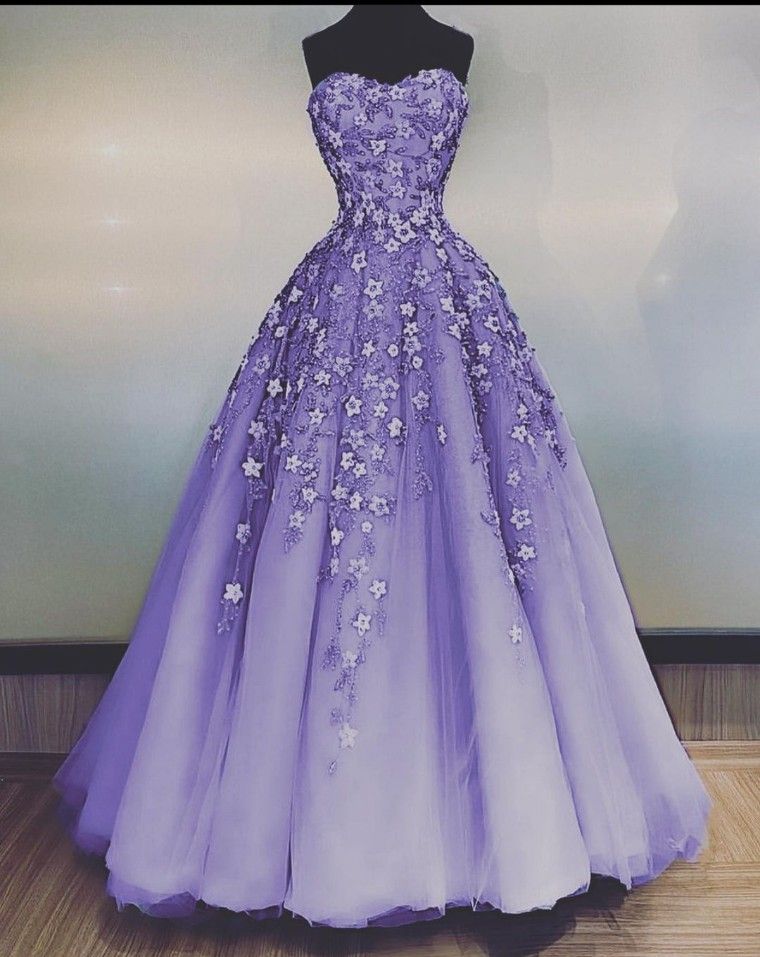 Süßes Ballkleid Schatz Lila Spitze Tüll Ballkleider Partykleid Geburtstag Outfits Abschlusskleid RB759
