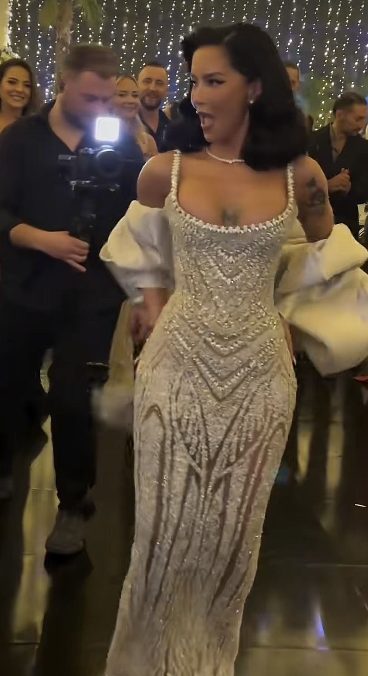 Sexy Meerjungfrau-Träger Champagner Pailletten Lange Ballkleider Inspiration Ballkleid Abschlussballkleid RB938