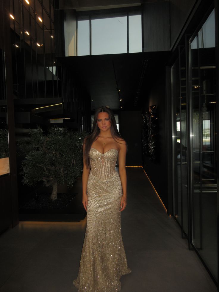 Unique Mermaid Sweetheart Champagne Sequins Prom Dresses Long Party Dr – RubyFashionDress