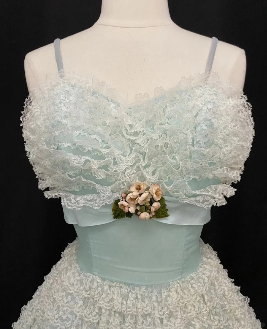 Sweet Tiffany Blue Spaghetti Straps A-Line Tulle Lace Short Prom Dresses Homecoming Dress RF0739