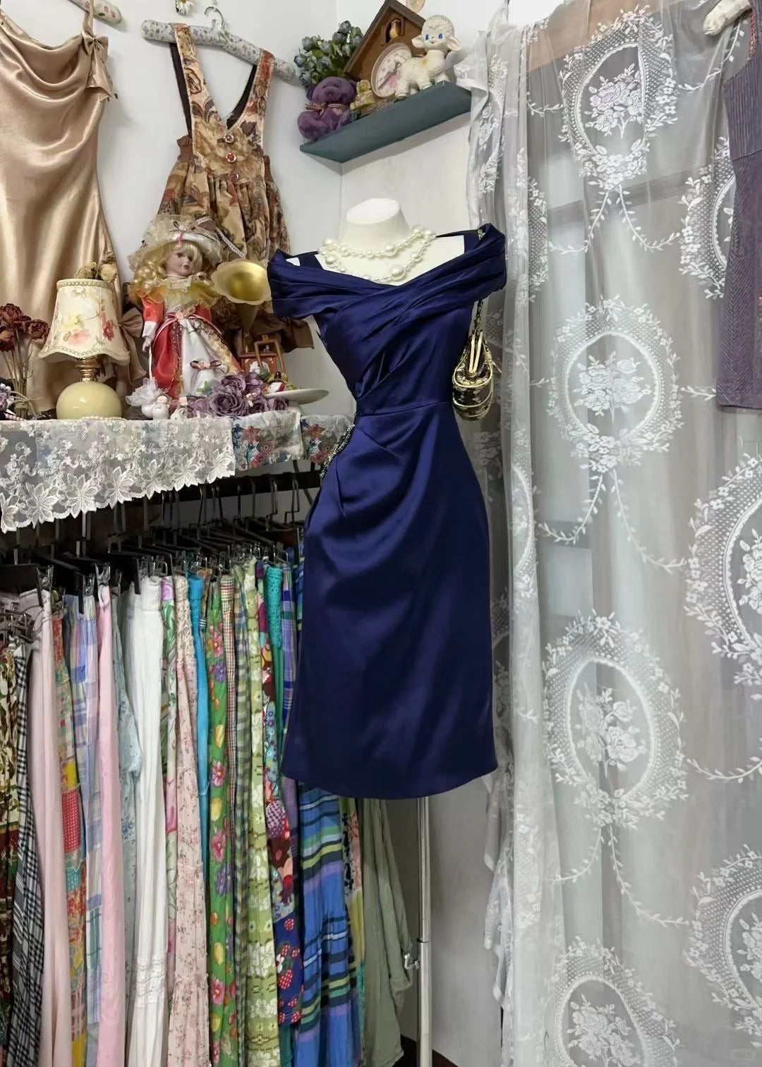 Sexy Etui-Kleid königsblau Satin Knielang Abschlussball Geburtstagskleid Homecoming Kleider N3715
