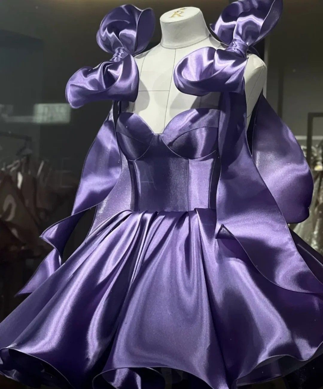 Bretelles De Robe De Soirée Jolies Avec Nœud Raisin Pour Ados Femmes Robe De Soirée Courte Mini Robes D'anniversaire 23ème Tenue Hoco RB3651