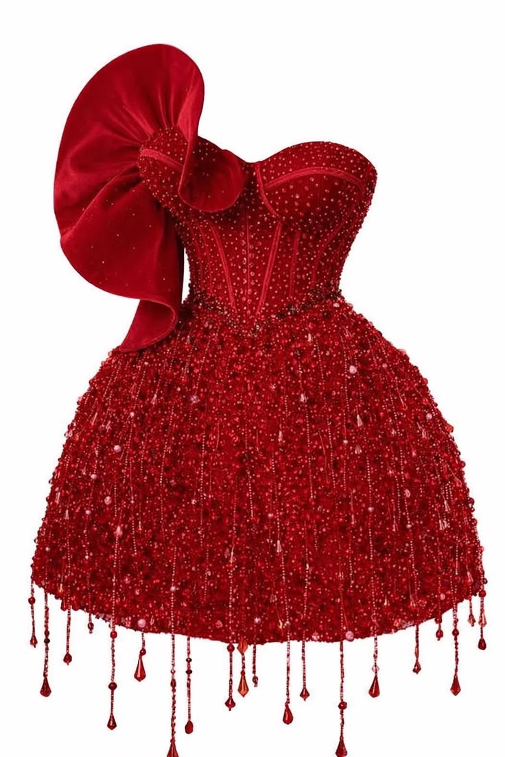 Glitzernde kurze Heimkehrkleider Ballkleid Sweetheart Rot Pailletten Semi Formal Abschlussfeier Mini Hoco Outfit RB4636